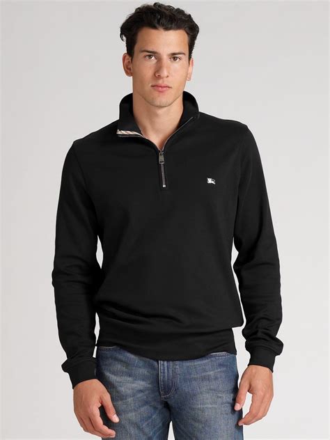 burberry men's pullover half zip